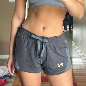 Under Armour Women's Charcoal and Light Gray Athletic Shorts